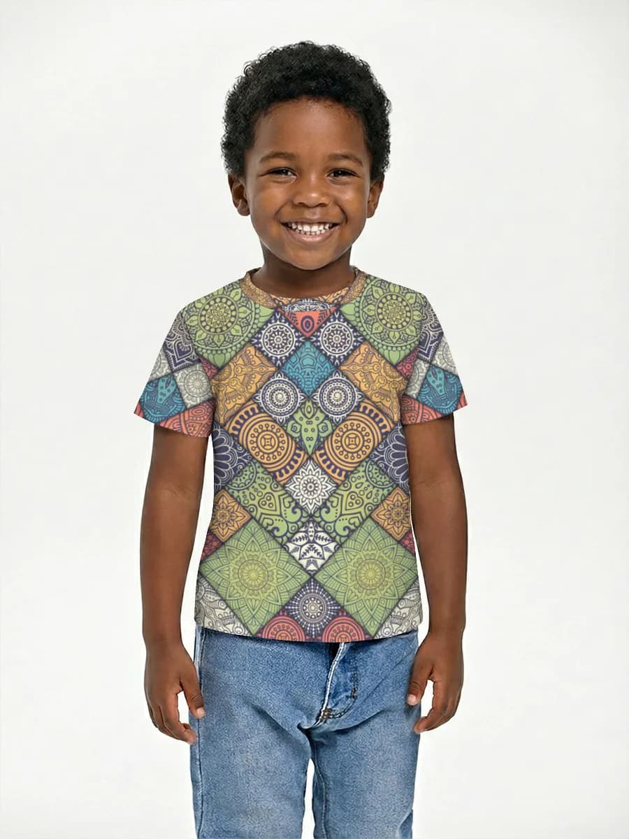Boys' basic cotton T-shirt