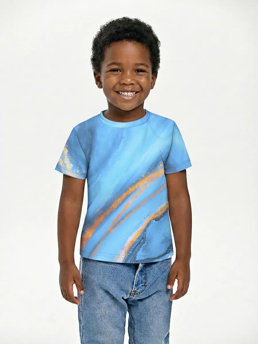 Boys' basic cotton T-shirt