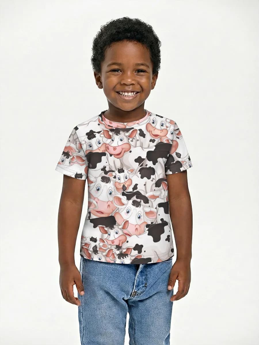 Boys' basic cotton T-shirt