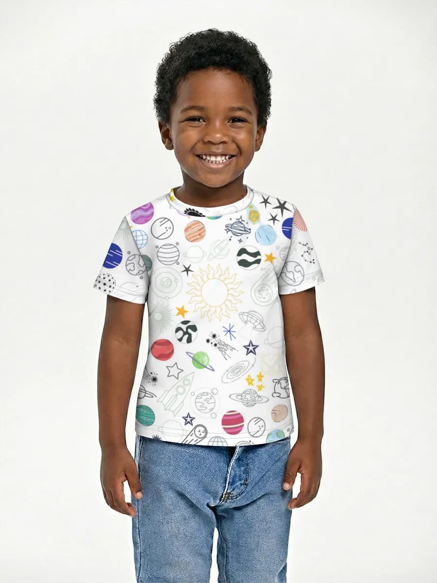Boys' basic cotton T-shirt