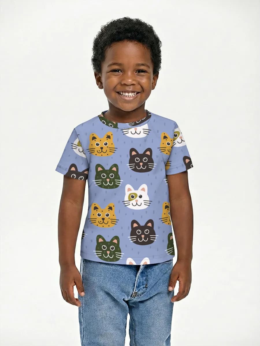 Boys' basic cotton T-shirt
