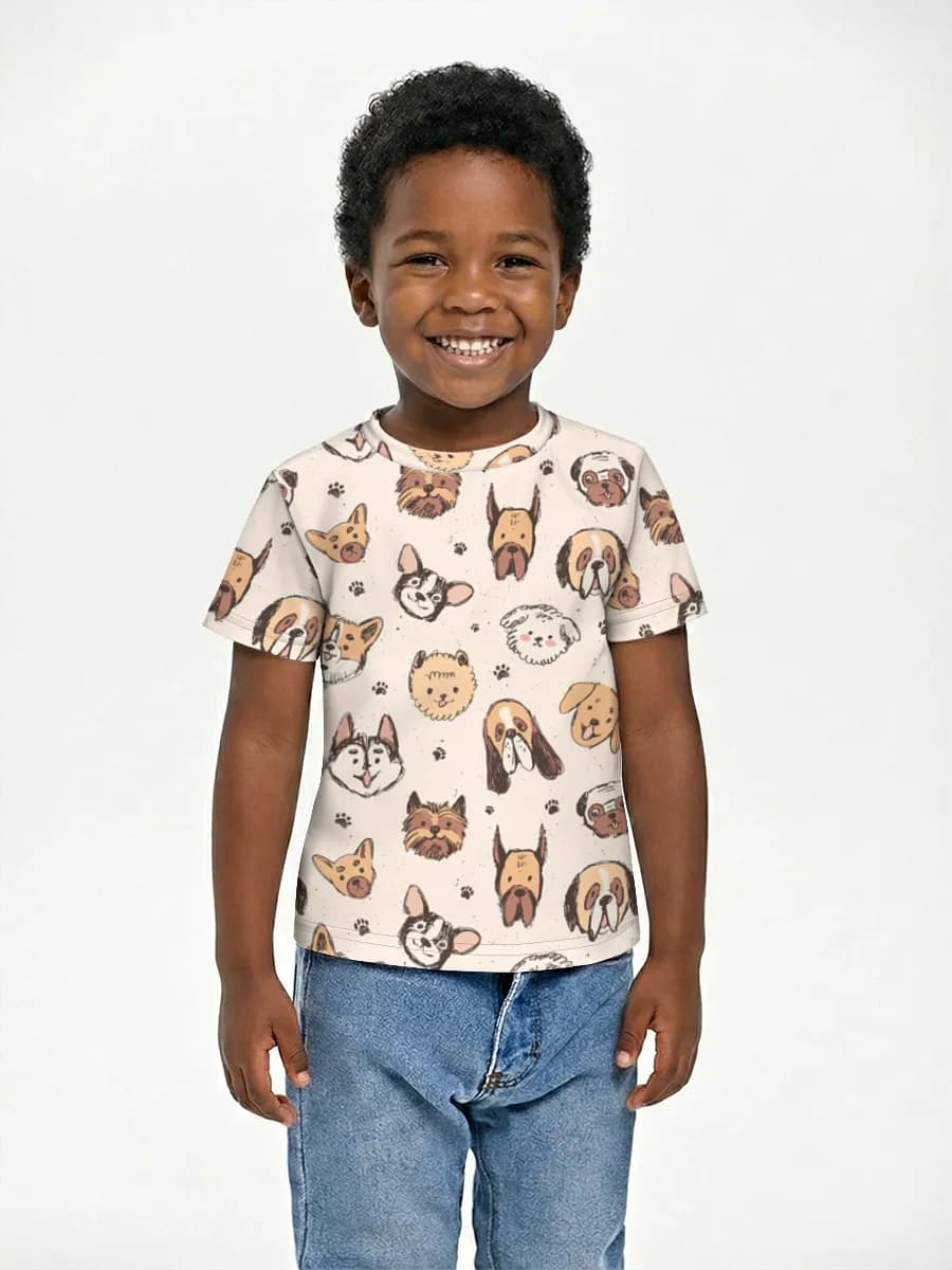 Boys' basic cotton T-shirt