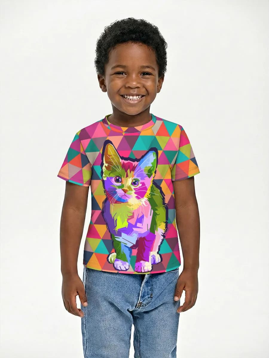 Boys' basic cotton T-shirt
