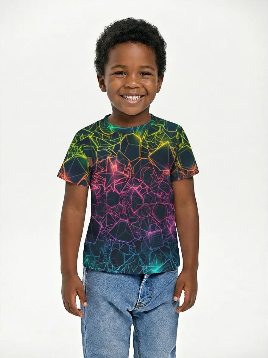 Boys' basic cotton T-shirt