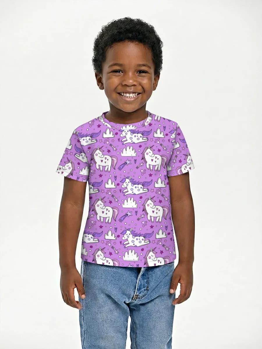Basic Baumwoll-T-Shirt Jungen