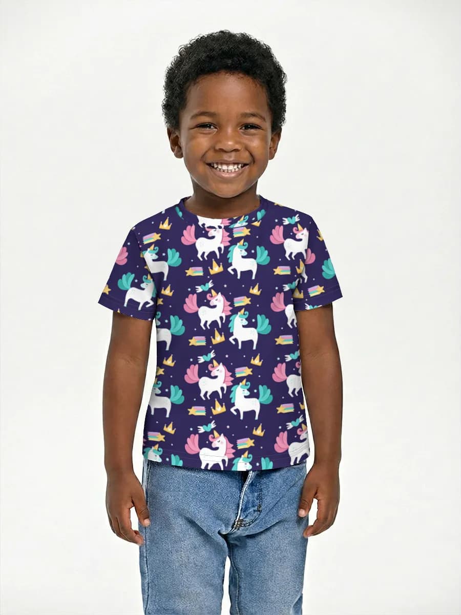 Boys' basic cotton T-shirt