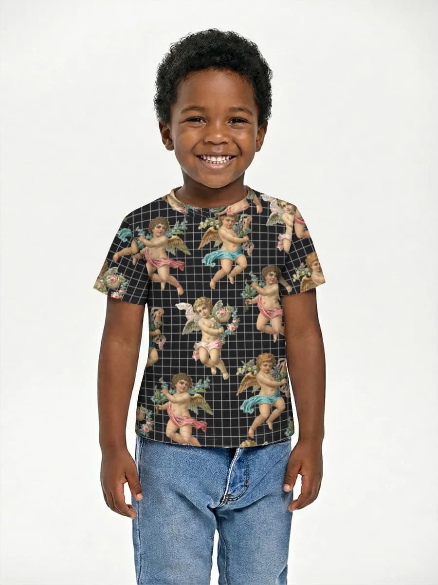 Basic Baumwoll-T-Shirt Jungen