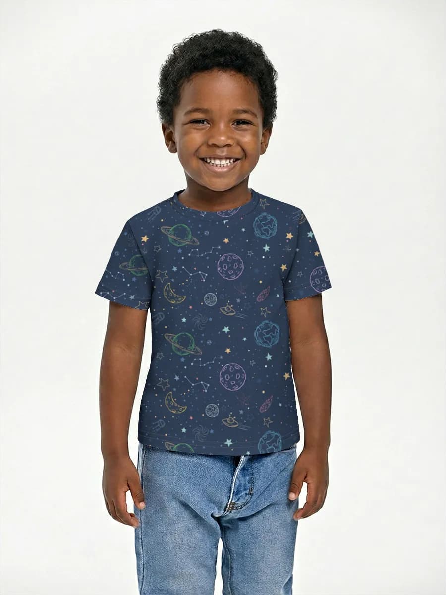Boys' basic cotton T-shirt