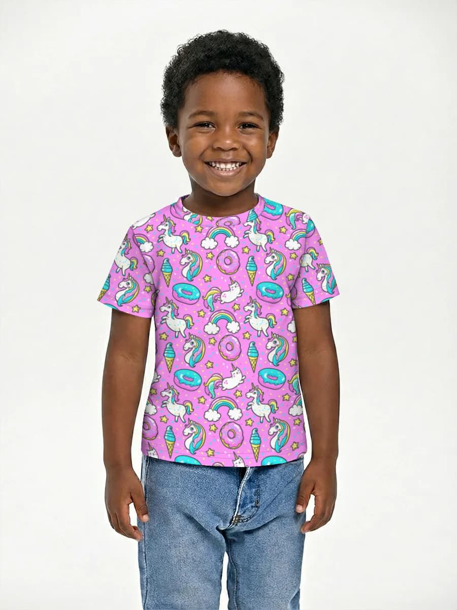 Boys' basic cotton T-shirt