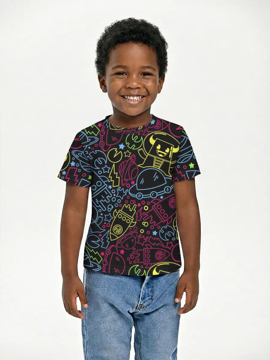 Boys' basic cotton T-shirt