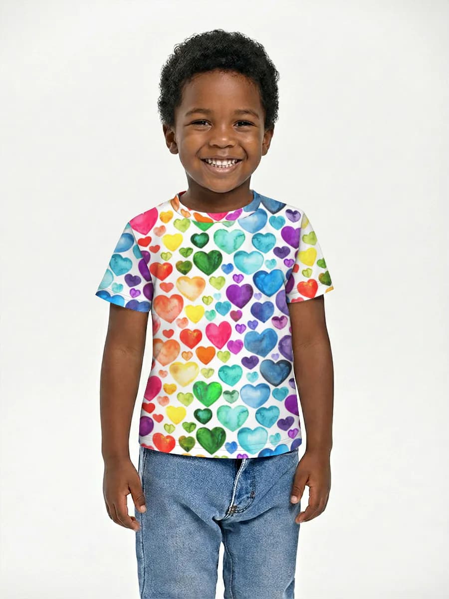 Boys' basic cotton T-shirt