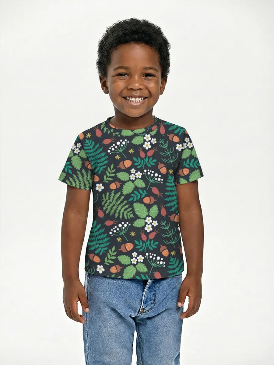 Boys' basic cotton T-shirt