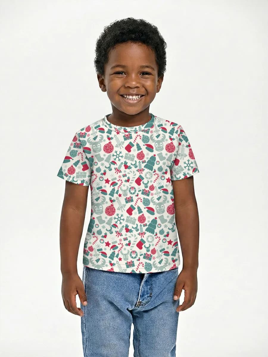 Boys' basic cotton T-shirt