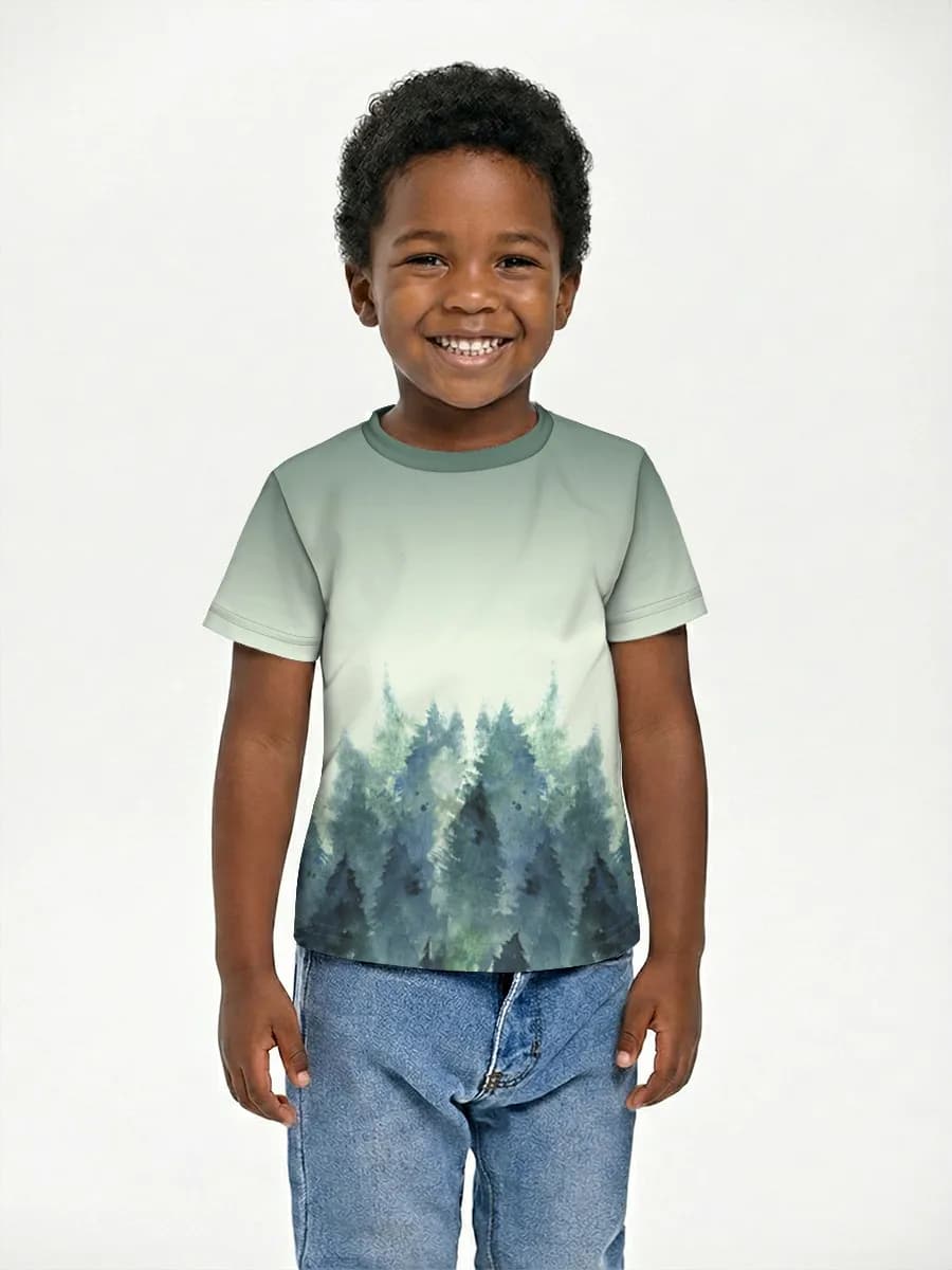 Boys' basic cotton T-shirt