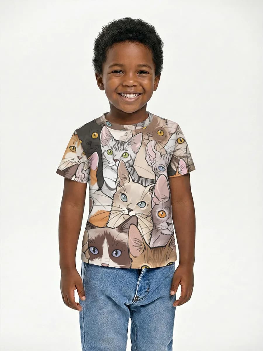Boys' basic cotton T-shirt