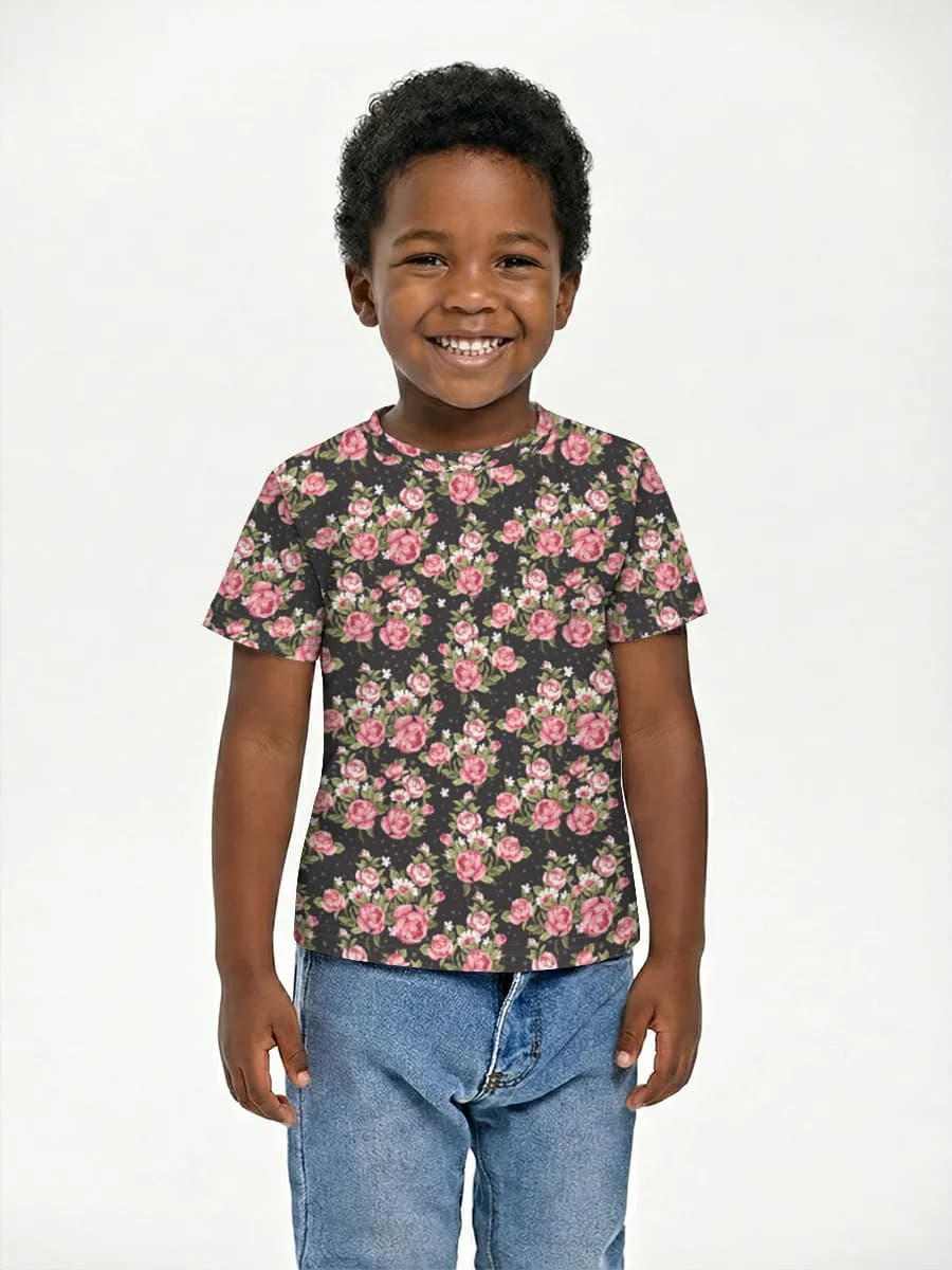 Basic Baumwoll-T-Shirt Jungen
