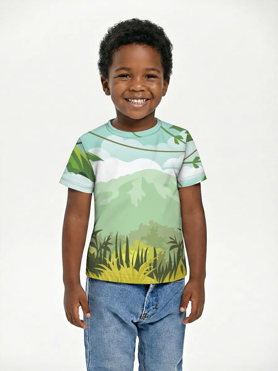 Boys' basic cotton T-shirt