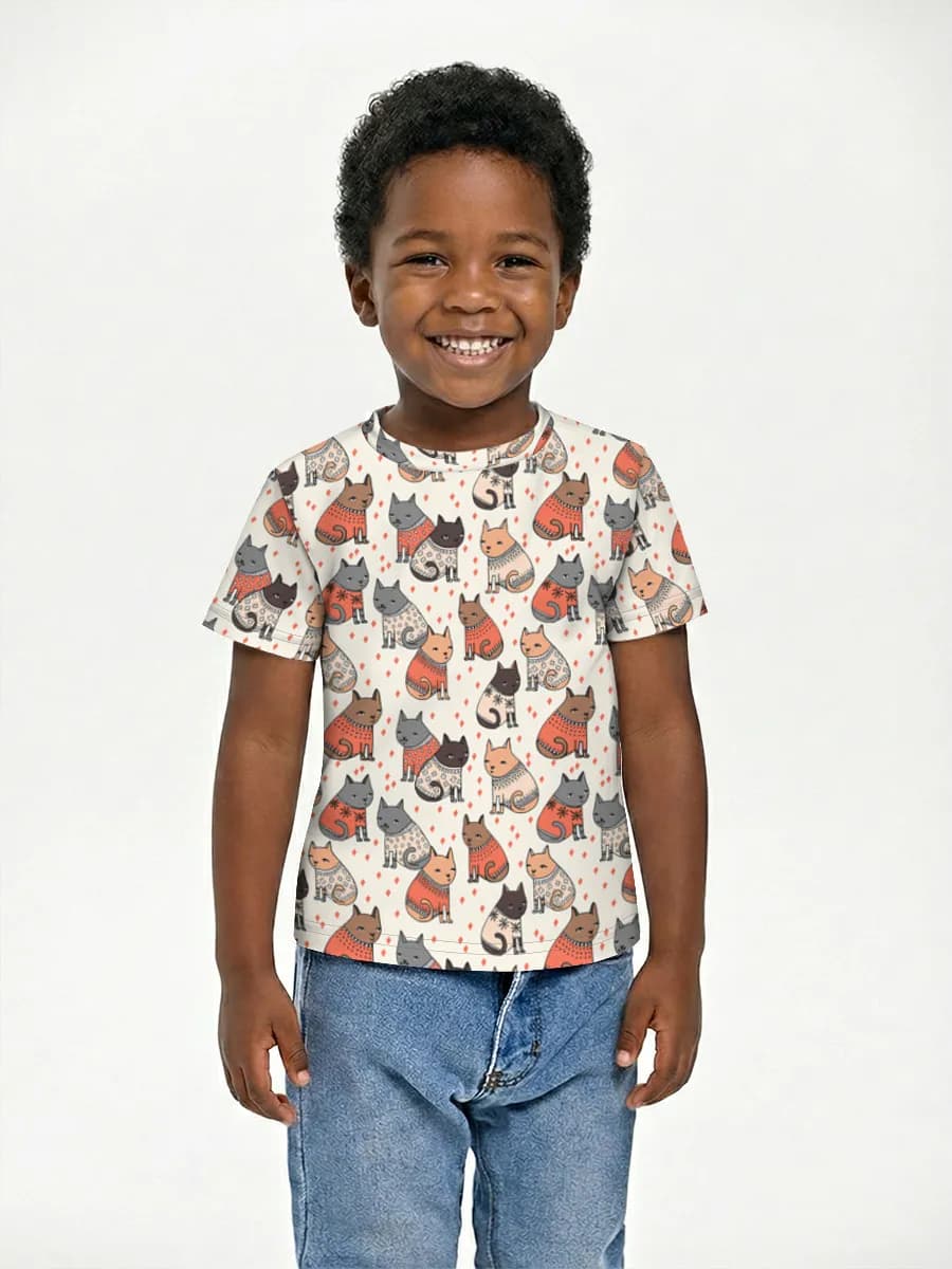 Boys' basic cotton T-shirt