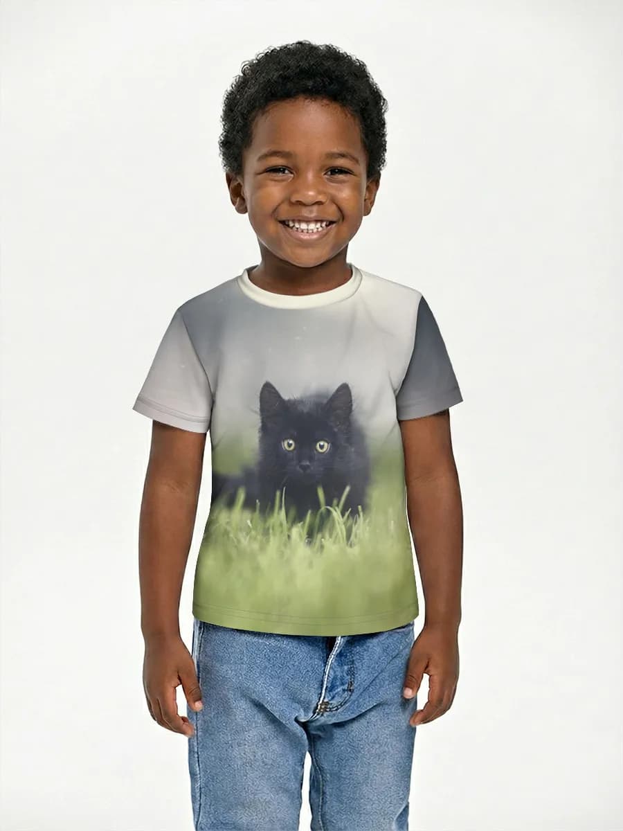 Boys' basic cotton T-shirt