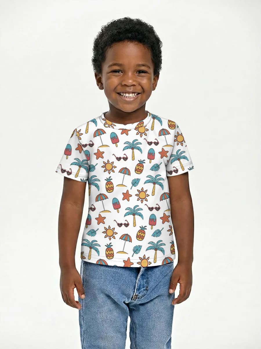 Boys' basic cotton T-shirt