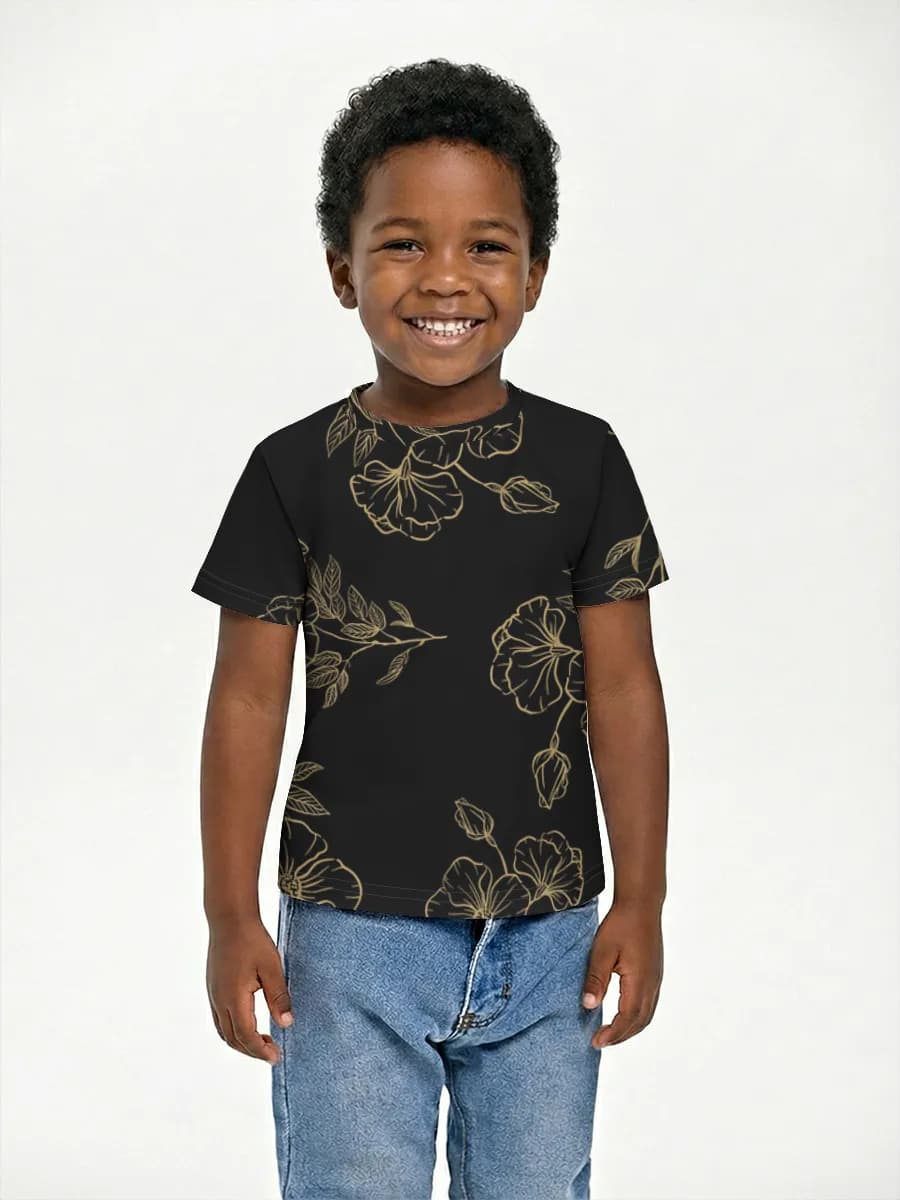 Basic Baumwoll-T-Shirt Jungen