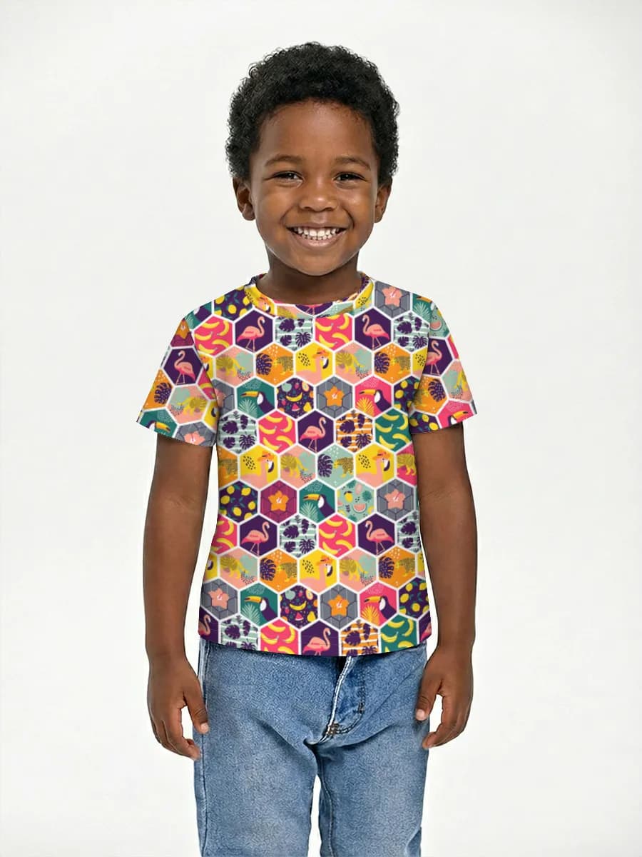 Camiseta Básica de Algodón Niño