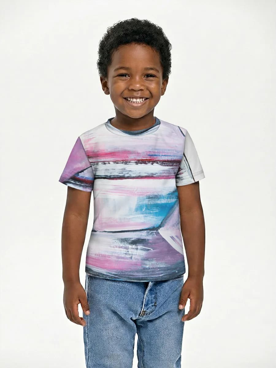 Boys' basic cotton T-shirt