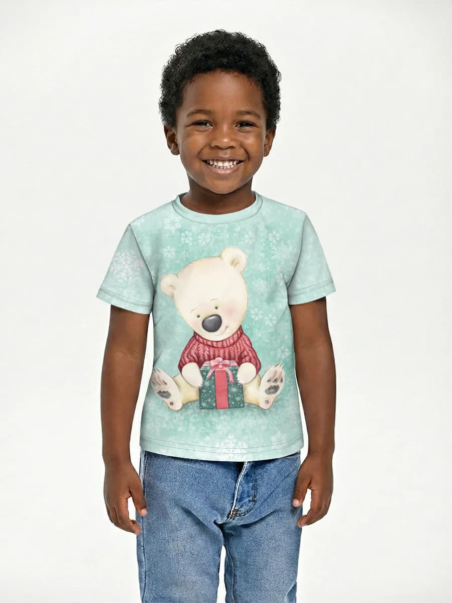 Boys' basic cotton T-shirt