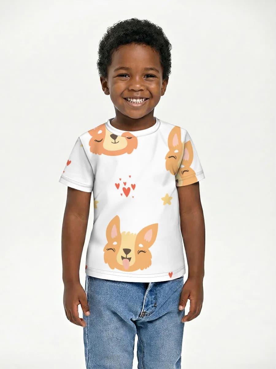 Basic Baumwoll-T-Shirt Jungen