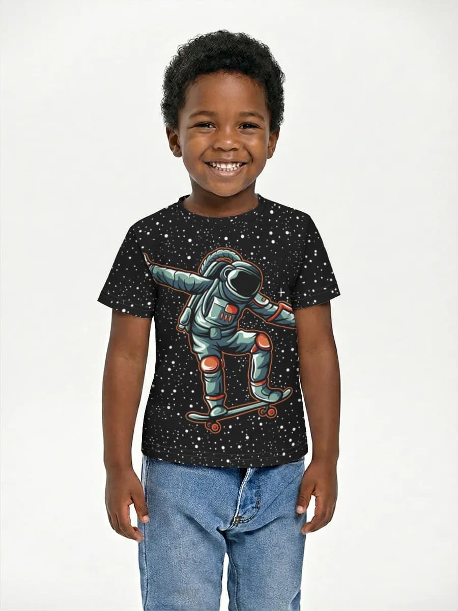 Boys' basic cotton T-shirt