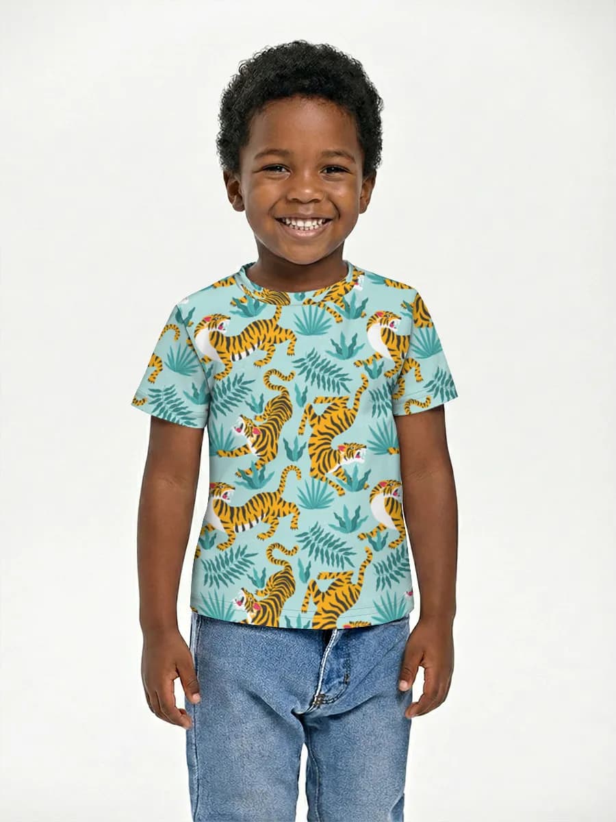 Boys' basic cotton T-shirt