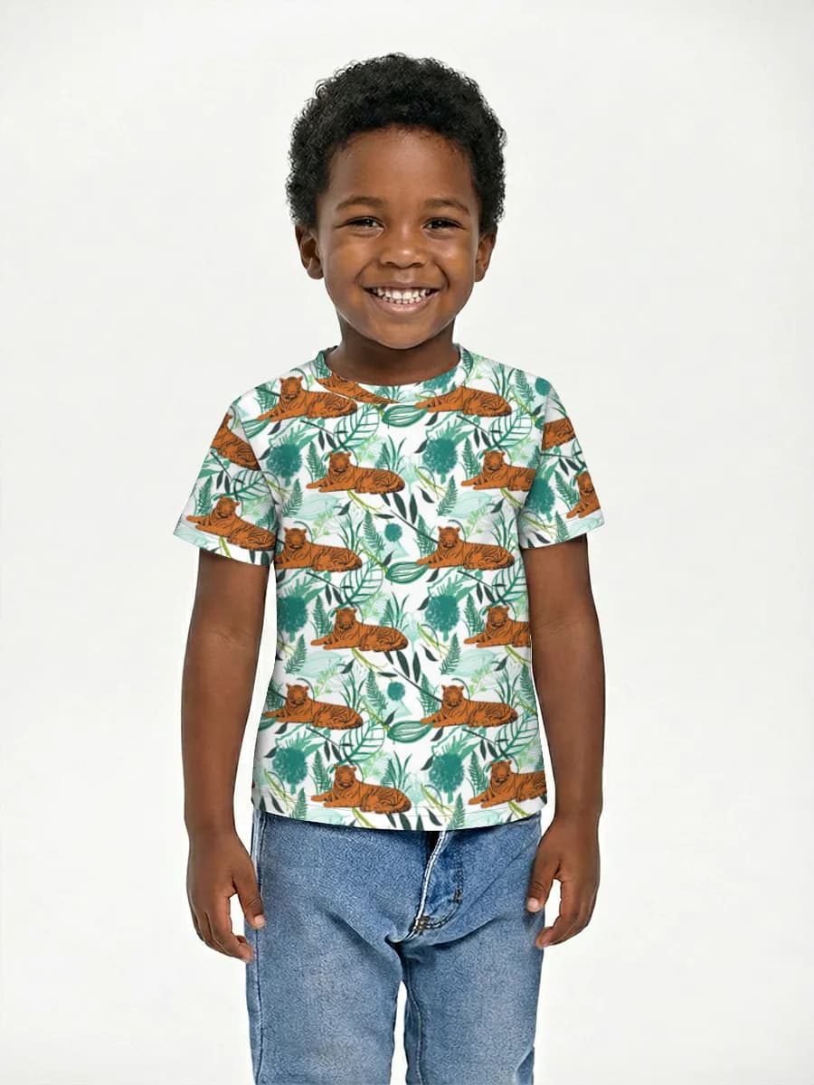 Boys' basic cotton T-shirt