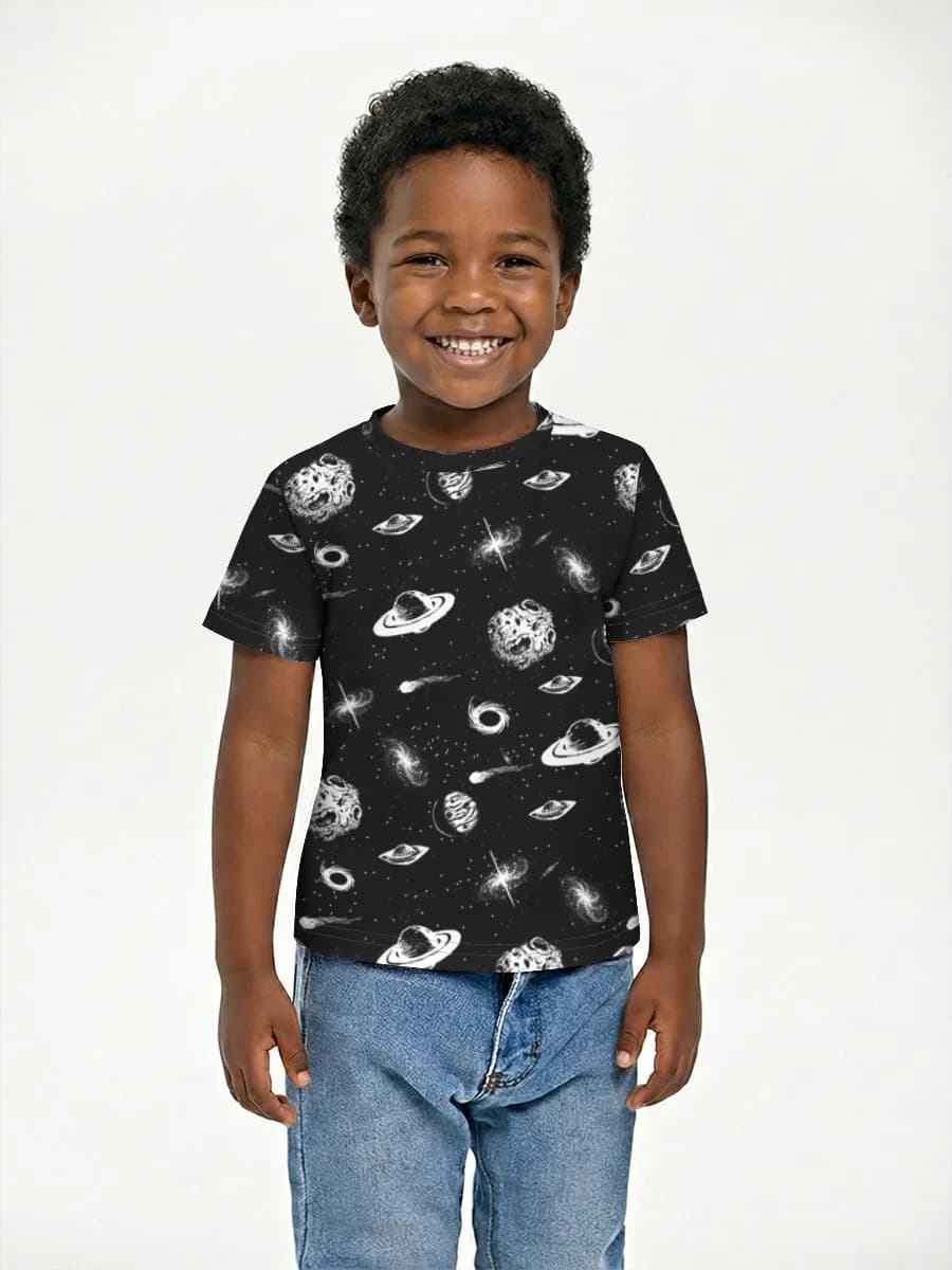 Boys' basic cotton T-shirt