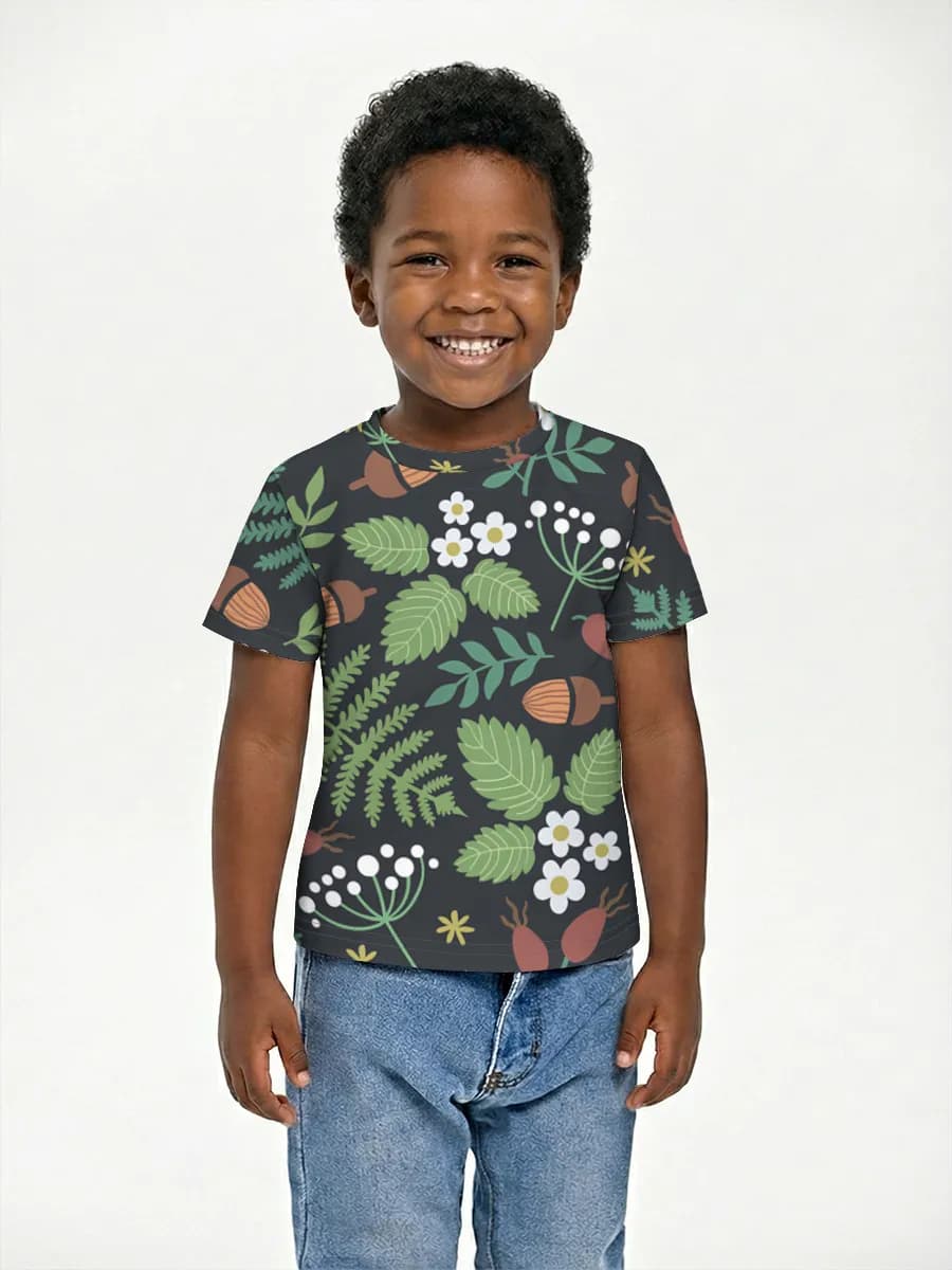 Boys' basic cotton T-shirt