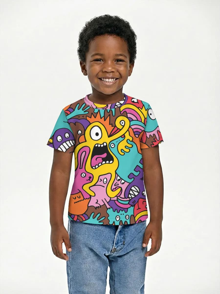 Boys' basic cotton T-shirt