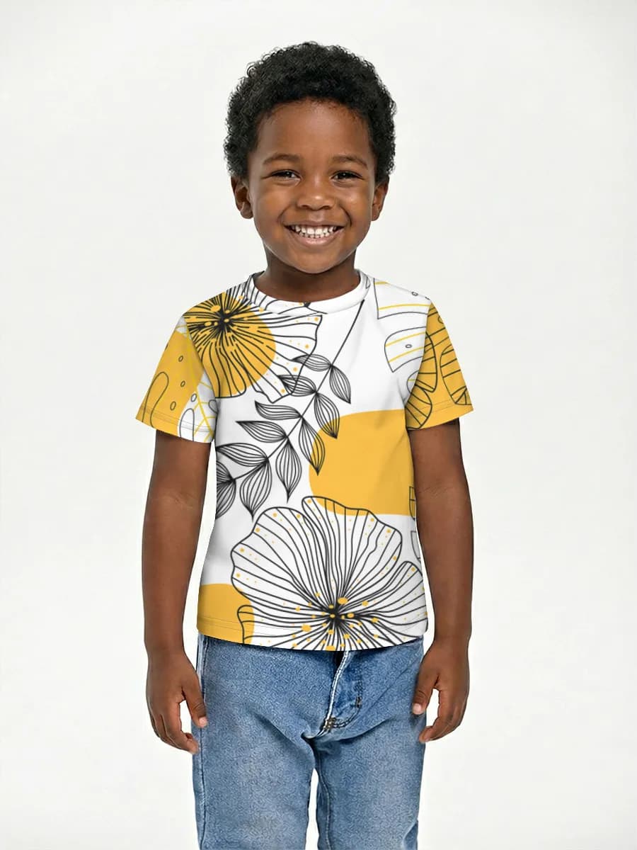 Boys' basic cotton T-shirt