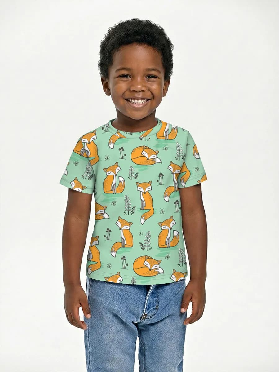 Camiseta Básica de Algodón Niño