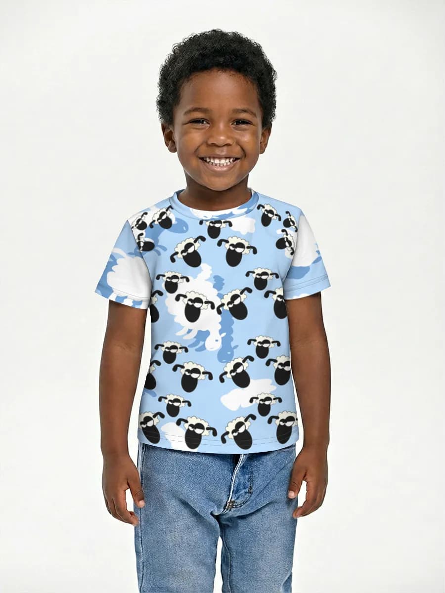 Basic Baumwoll-T-Shirt Jungen