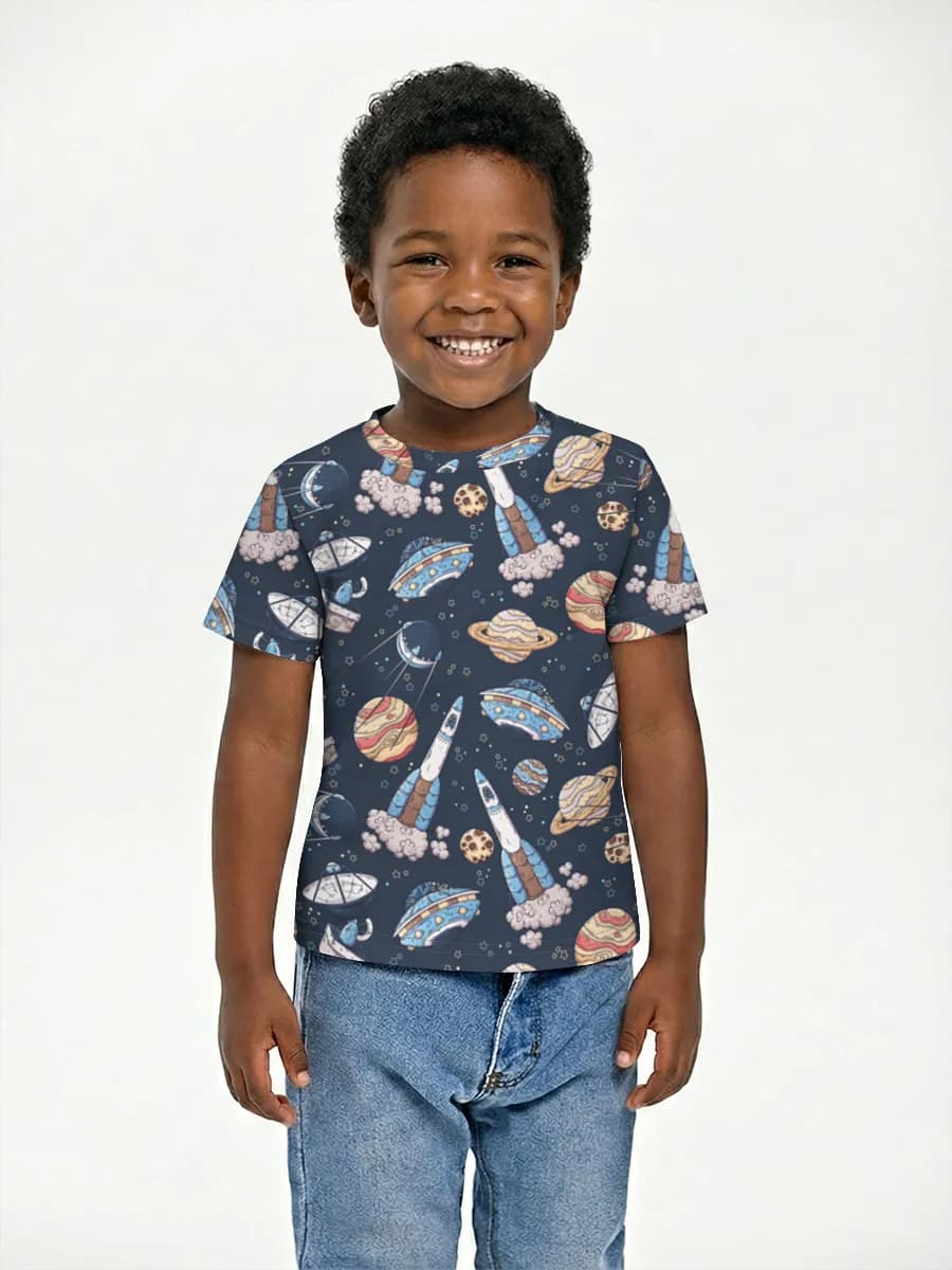 Boys' basic cotton T-shirt