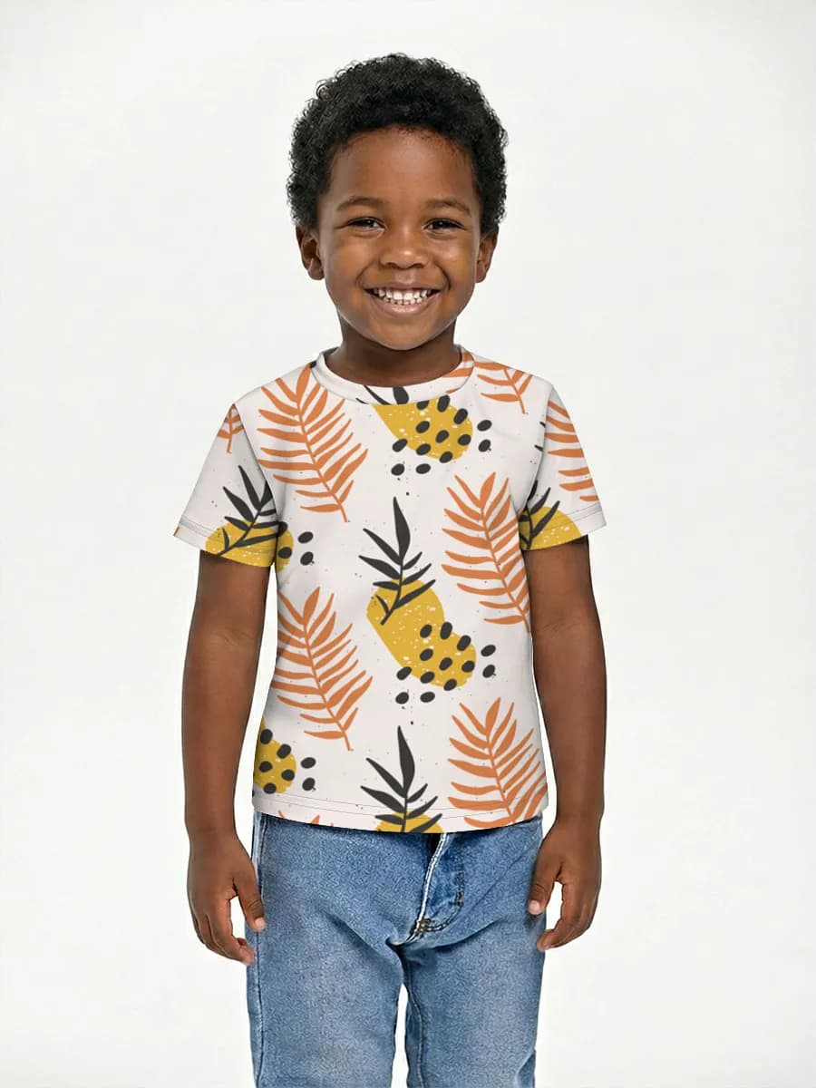Boys' basic cotton T-shirt