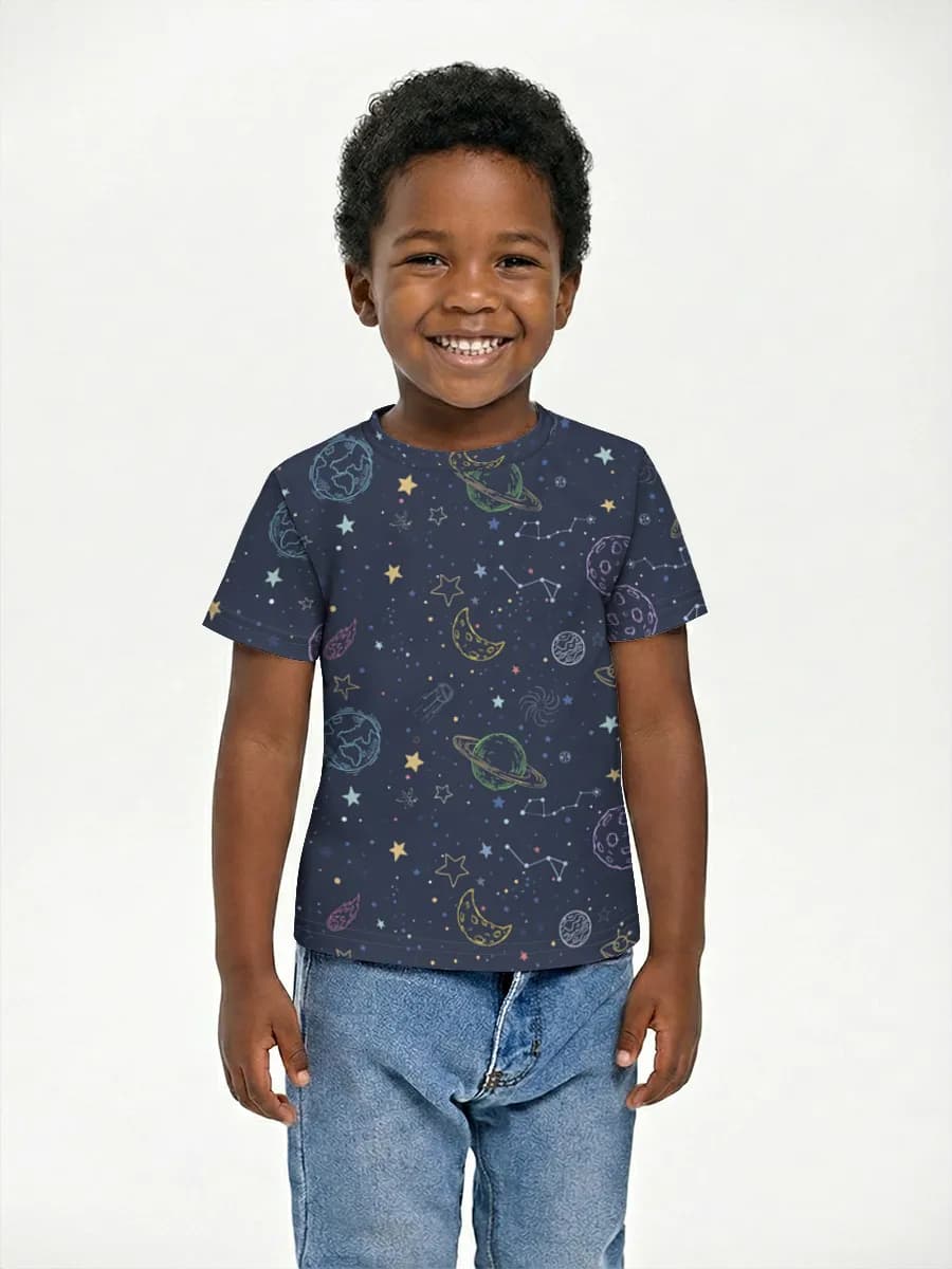 Boys' basic cotton T-shirt
