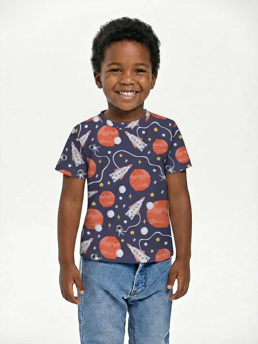 Boys' basic cotton T-shirt