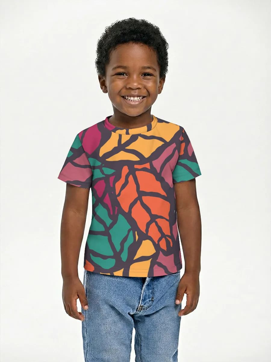 Boys' basic cotton T-shirt