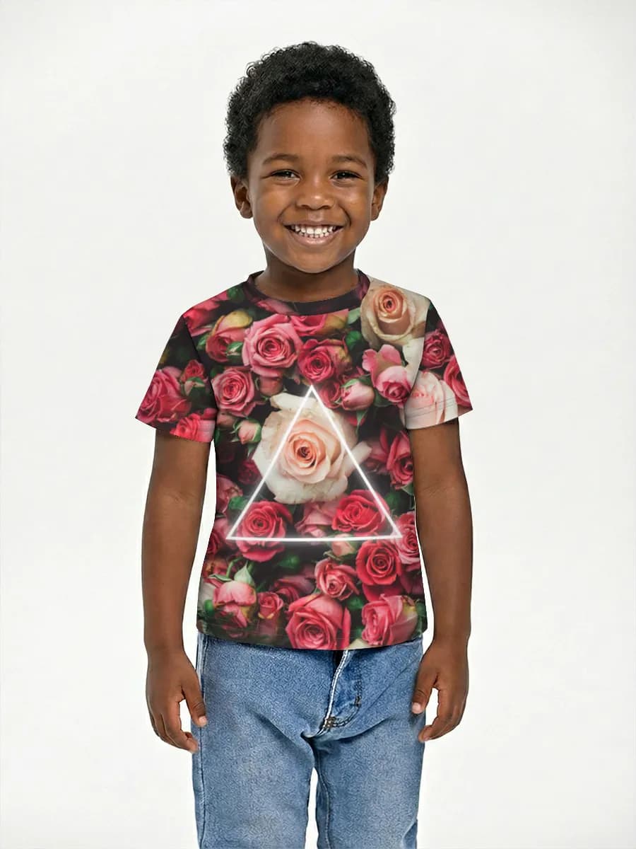 Boys' basic cotton T-shirt