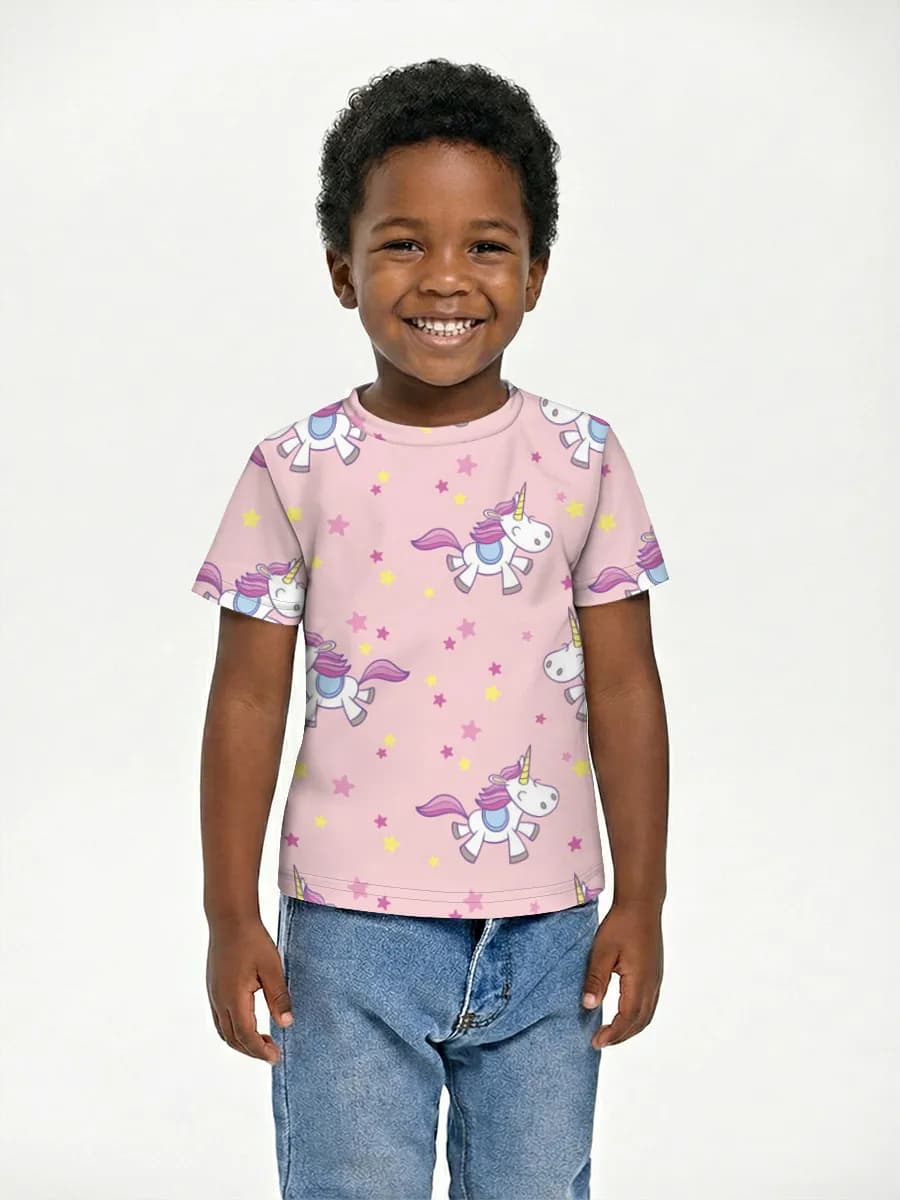 Boys' basic cotton T-shirt