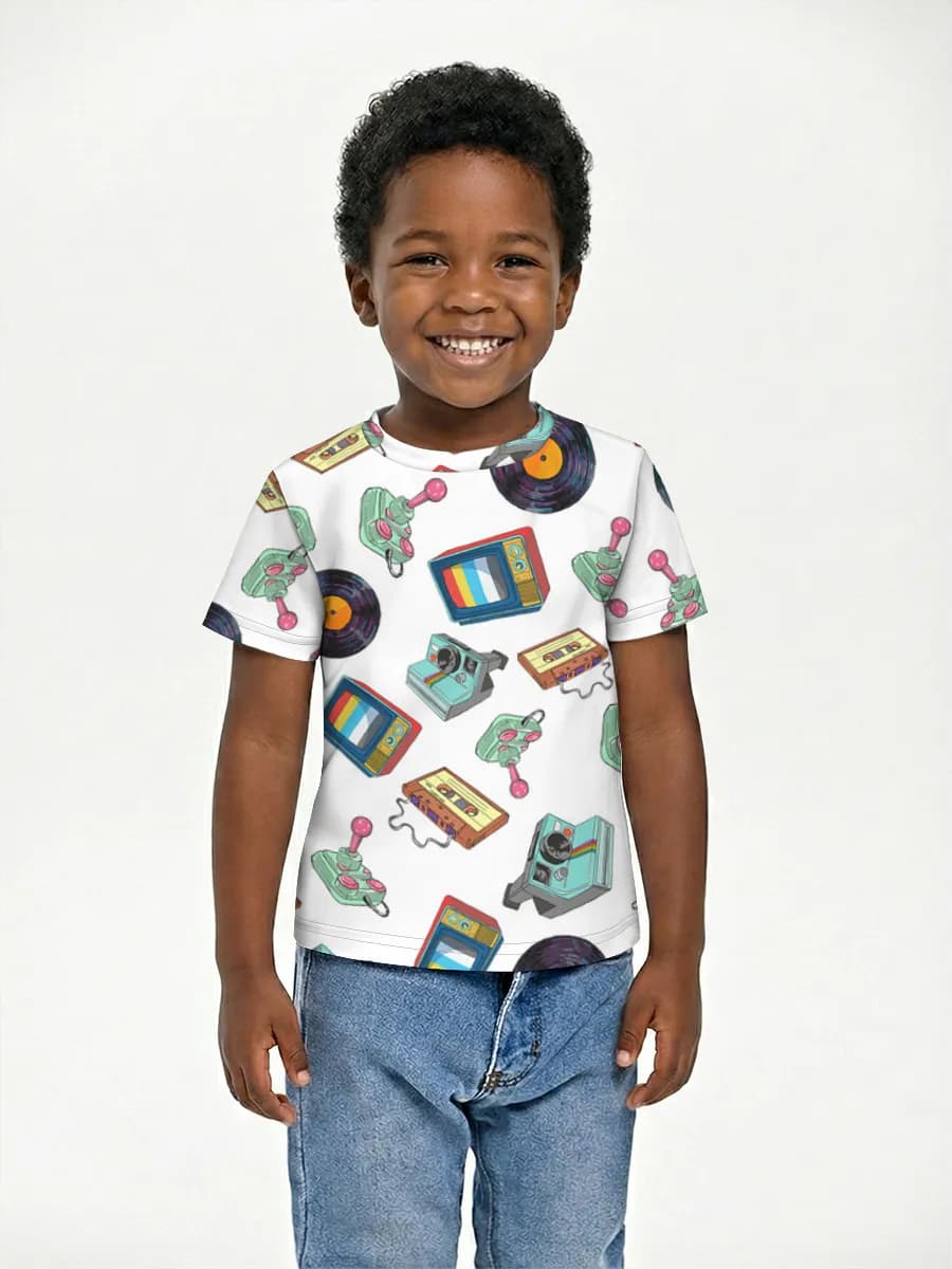 Boys' basic cotton T-shirt