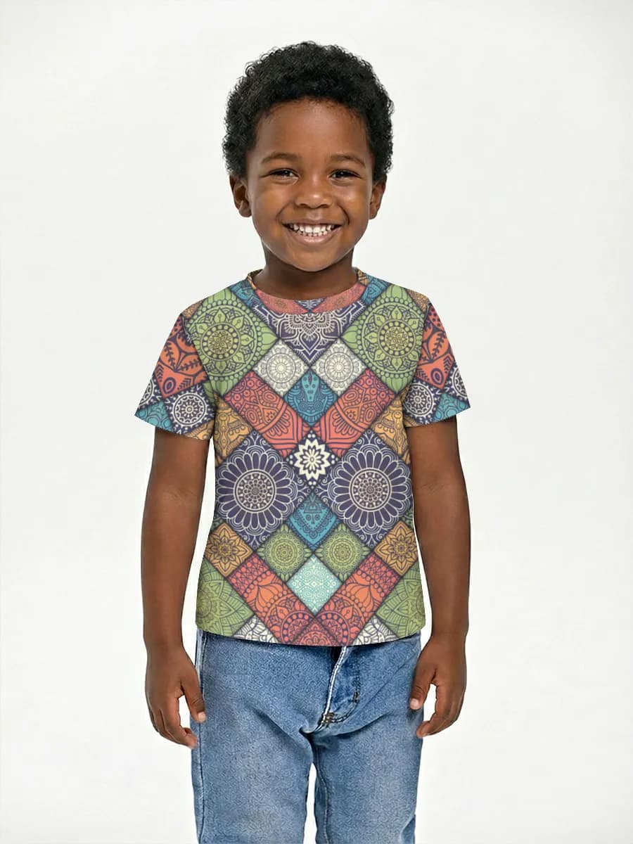 Basic Baumwoll-T-Shirt Jungen