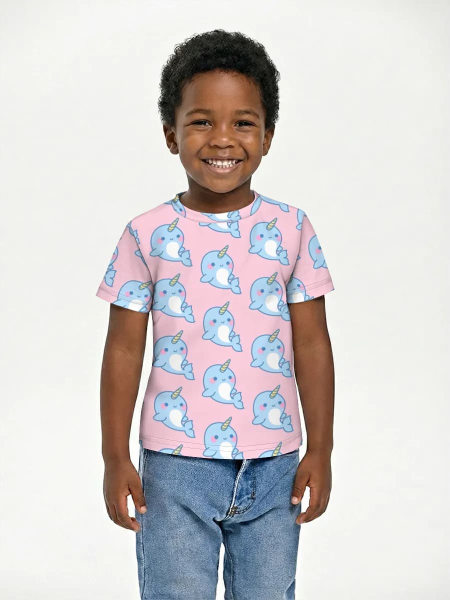 Basic Baumwoll-T-Shirt Jungen