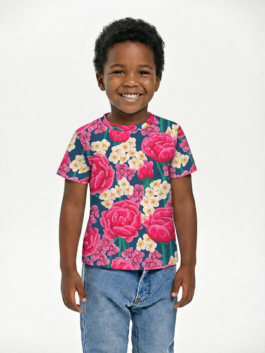 Basic Baumwoll-T-Shirt Jungen