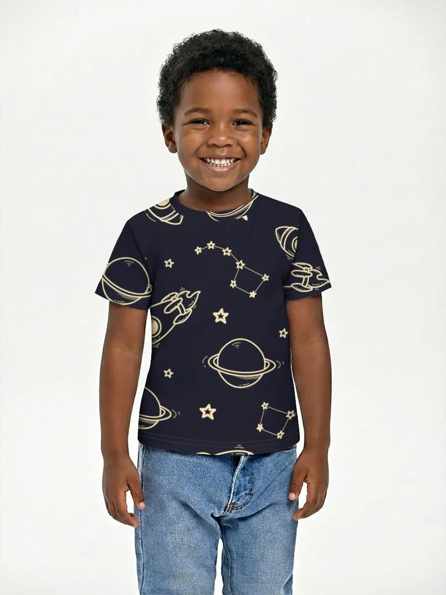 Boys' basic cotton T-shirt